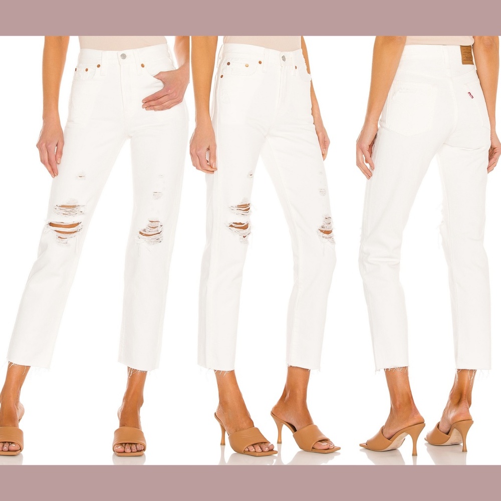 NEW Levi's‎ Wedgie Straight Leg Cropped Jeans in Cloud Bank [ SZ 27  ] - Picture 2 of 12